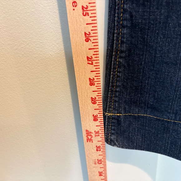 Hollister Flare Jeans 26x32 Size 3 Dark Wash Super Low Rise Stretch Y2K Denim - Picture 13 of 16